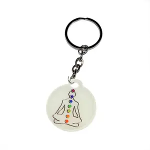 חדש עיצוב בעבודת יד בודהה צ 'אקרה Keychain למתנה ומלאכה