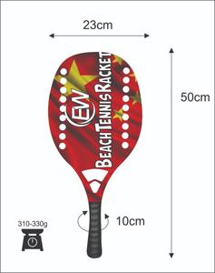 Raquetas de Tenis Playa y Pádel de Fibra de Carbono Personalizadas con Logotipos, Combinaciones de Colores, Peso 310-330g, Longitud 50cm - Product Image 1