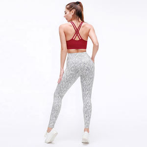 Ensemble de yoga de gymnastique respirant taille haute confortable pour femmes pantalon de fitness de sport de grande taille - Product Image 2