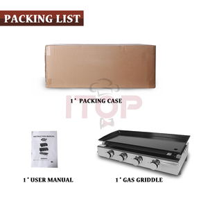 2500W Gaz <span class=keywords><strong>Plancha</strong></span> Made in China Plaque Chauffante Épaisseur Restaurant 4 Brûleur Comptoir Plaque Chauffante - Product Image 2