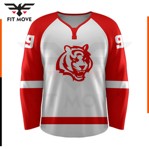 Camiseta de hockey hecha a medida del equipo juvenil 2024, impresión sublimada totalmente personalizable, servicio OEM ODM, ropa deportiva, camiseta de hockey sobre hielo - Product Image 4