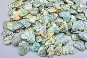 Cabochon en forme de cœur, 1 pièce, pierre précieuse verte, pour mariage, prix en gros - Product Image 2