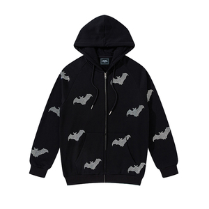 Sudadera con Capucha de Forro Polar para Invierno, Diseño 2022, Unisex, con Cremallera Completa, Personalizada con Pedrería, 100% Algodón - Product Image 1
