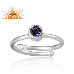 Iolite-Anillo de plata de primera ley con gema para mujer, sortija, plata esterlina, primera ley, Gema fina - Product Image 2