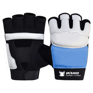 Ajuste personalizado ajustable para guantes de Taekwondo con velcro Guantes de entrenamiento de boxeo y artes marciales de cuero OEM - Product Image 3