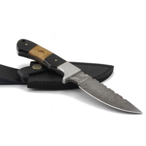 Cuchillo de hoja fija para exteriores, hoja de gota de acero inoxidable con mango de goma antideslizante para Cuchillo de supervivencia para acampar - Product Image 1