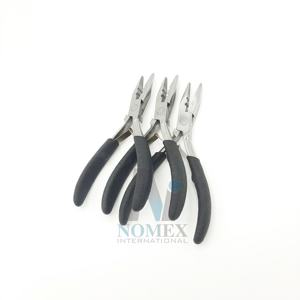 Hair <b>Extension</b> Plier With 2 Holes for <b>Bead</b> Opening Made up of Solid Stainless Steel Black Rubber Grip on Handles Hair Tools - Product Image 2