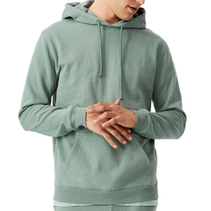 Wholesale Streetwear Gym Custom Pullover Sweatshirts Oversized green color pure cotton fleece - Product Image 5