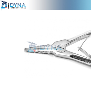 Body Piercing Tattoo Ring Opener Forceps Piercing Opener 5 notched stainless steel CE 15 cm - Product Image 1