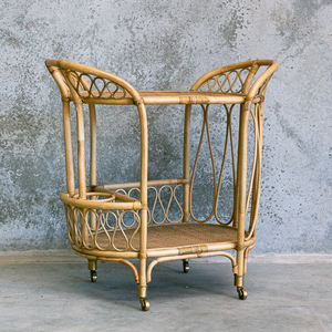 Chariot de service en rotin naturel très vendu, design élégant, chariot de bar pour cuisine, salle à manger, salon ou restaurant, en provenance du Vietnam - Product Image 2