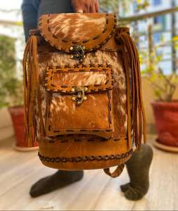 Nouveau design de sac à dos vintage en cuir véritable pleine fleur sac en cuir de vachette véritable sac d'étudiant de voyage de luxe sacs à dos pour unisexe - Product Image 3