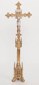 Cruz de santuario de latón con Jesús, mundo de la India - Product Image 6