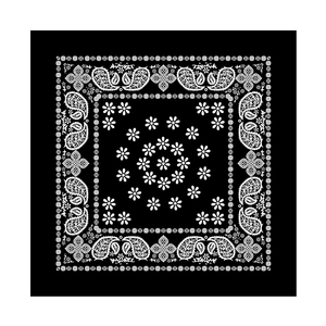 Bandana en tissu de coton pur de qualité supérieure, léger, motif floral, pour usage extérieur, adapté aux quatre saisons, respectueux de la peau - Product Image 1