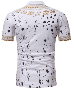 Polo con estampado Digital brillante para hombre, novedad, 2021 - Product Image 5