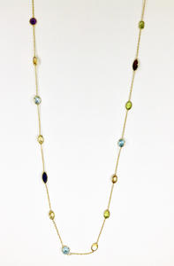 Colliers en améthyste léger, argent Sterling 925, plaqué or, vente en gros, bijoux multicolore, pierres précieuses, usage quotidien, vente en gros - Product Image 4