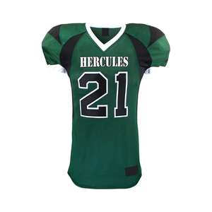 Maillots de football américain, t-shirts sublimés, logo brodé personnalisé, polyester mesh, streetwear, maillots de foot, avec option OEM - Product Image 4