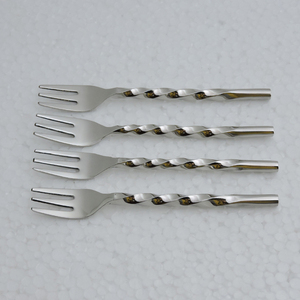 Ensemble de couverts en acier inoxydable 4 pièces au design unique personnalisable Fourchettes jetables pour la cuisine - Product Image 2