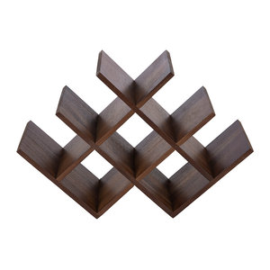 Elegant 6-Bottle Acacia Wooden Wine <b>Rack</b> Coolers & Chillers for <b>Bar</b> Restaurant Hotel Home Decor Parties Bottle Holder - Product Image 1