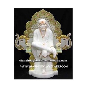 Gorgeous God Sai Baba Makrana Marble Statue - Product Image 1
