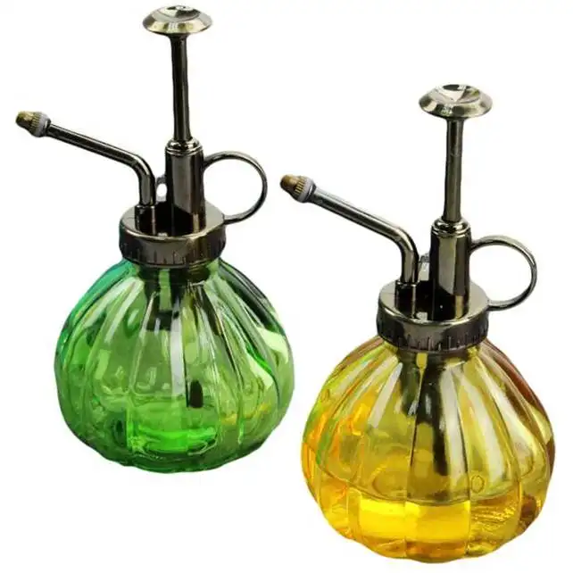 Spray de vidro para jardinagem, spray decorativo para plantas em vasos, para potes e plantas, com bomba superior