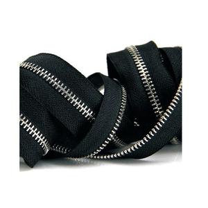 Wholesale Durable Nylon Plastic #5 Open-End Auto-Lock Shiny Metal Finish Zipper for Shoes Garments Bags Pillows Home Textiles - Product Image 1