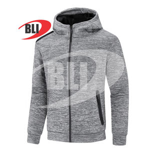 เสื้อฮู้ดแบบรูดซิปสำหรับผู้ชายเสื้อวอร์มผ้าฝ้ายหนาผ้าฟลีซแบบปรับแต่งได้ - Product Image 2
