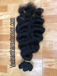 Extensions de cheveux humains vierges Remy ondulés du Vietnam, longueur 8-30 pouces, en vrac - Product Image 3