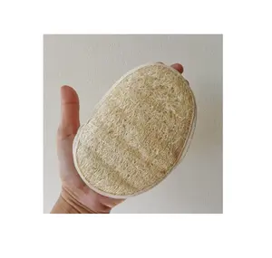 10 Packs Exfoliating Loofah Sponge Pads Large 100% Natural Luffa and Terry Cloth Materials,Loofa Sponge Scrubber Body