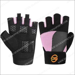 Guantes de entrenamiento ligeros transpirables de medio dedo para interior/exterior para hombres, levantamiento de pesas, gimnasia para mujeres, cuero de silicona - Product Image 1