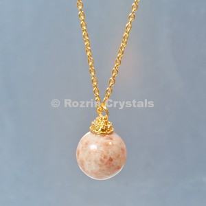 Nouveauté - Pendentif en agate à trois pierres avec cristal et strass, style classique - Product Image 1
