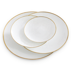 Juego de Platos de Cerámica, Platos para Cena, <span class=keywords><strong>Vajilla</strong></span> de Porcelana <span class=keywords><strong>Fina</strong></span> al por Mayor, Juego de <span class=keywords><strong>Vajilla</strong></span> de Porcelana de Alta Calidad con Borde Dorado - Product Image 4