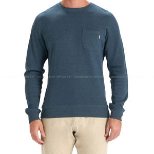 Sweat-shirts personnalisés pour hommes, légers, à col rond, pour l'entraînement, hiver et printemps, en tissu polaire 100% coton, vente en gros - Product Image 5