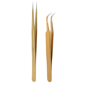 Pinces à faux-cils en acier inoxydable personnalisés, pinces à épiler, pour extensions, accessoires de beauté, - Product Image 4