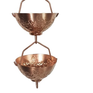 RIBBED <b>CUP</b> HEMMED <b>COPPER</b> RAIN CHAIN - Product Image 1