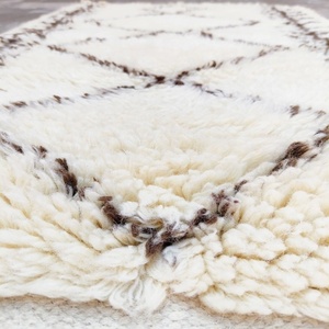 Custom Hand made fluffy shaggy New Zealand <b>wool</b> long pile no shedding thick <b>Wool</b> Moroccan area rug carpet - Product Image 3