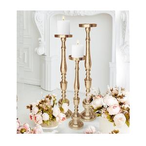 Three Different Sizes <b>Candle</b> Stand In Metal Gold Color <b>Candle</b> Stand For <b>Wedding</b> And Home Decor Accessories - Product Image 1