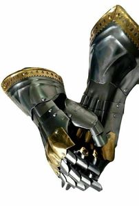 Găng tay chiến binh thời trung cổ, đồ bảo hộ bằng thép, đồ trang sức, sản phẩm thủ công mỹ nghệ Calvin, đồ dùng trang phục, găng tay bạc, đồ sưu tầm. - Product Image 5