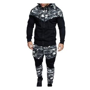 Sweat et pantalon réglé Hiver Haute Qualité Camo Sport Survêtement Jogging Survêtement Hommes - Product Image 4