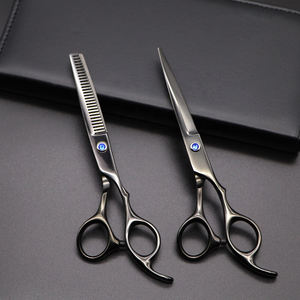 Kit de salón negro, tijeras de descargar populares, peine, juego de tijeras de peluquero, Kit de salón, precio barato - Product Image 3