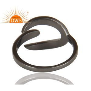 Anillo de Plata de Ley 925 oxidado en color negro, joyería hecha a mano, diseño único - Product Image 3