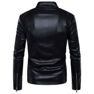 Veste de motard unisexe en cuir de mouton véritable noir avec fermeture éclair, disponible en toutes les couleurs, fabriquée au Pakistan - Product Image 4