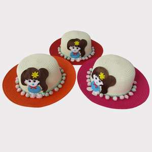 Sombrero de Paja Natural de Rafia para Niños, Estilo Fedora, para Deportes y Viajes, Diseño Panamá - Product Image 4