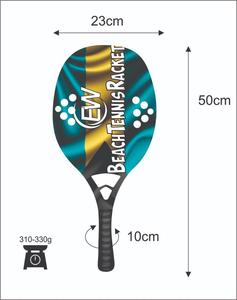 Raquettes de beach tennis personnalisées 100% verre, raquette de paddle/Padel avec poignée en fibre de carbone, poids 320-340g, vos logos, combinaisons de couleurs - Product Image 2