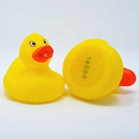 Canard en caoutchouc flottant lesté jaune en plastique en vente chaude avec numéro de série