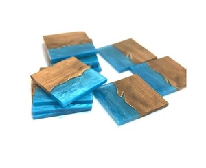 Top custom made <b>wood</b> and resin coaster wholesale manufacturer antique design handmade resin inlay <b>wood</b> coaster supplier - Product Image 2