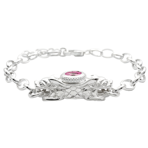 กำไลข้อมือแฟชั่นลายสัตว์ในตำนานของ925ทำจากเพทายเงินสเตอร์ลิง - Product Image 1