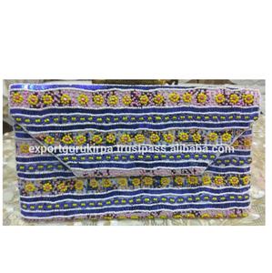 กระเป๋าคลัทช์สำหรับงานปาร์ตี้ริมชายหาด สไตล์ยุโรป ดีไซน์ยิปซี ผ้าทอมือวินเทจ ประดับลูกปัด เป็นมิตรกับสิ่งแวดล้อม หลายสี ขายส่ง - Product Image 2