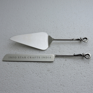 มีดเค้กแต่งงานและชุดเซิร์ฟเวอร์สแตนเลสชุบเงินสำหรับงานแต่งงานอุปกรณ์ครัวงานเลี้ยง - Product Image 3