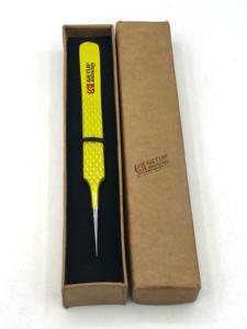 แหนบต่อขนตาสแตนเลสอย่างดี ระดับมืออาชีพ เคลือบผงสีเหลือง จับถนัดมือ ป้องกันไฟฟ้าสถิต ป้องกันแม่เหล็ก - Product Image 2