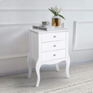 Grey Solid Wood Modern Storage <b>Bedside</b> <b>Table</b> Lamps Bedroom Furniture - Product Image 4